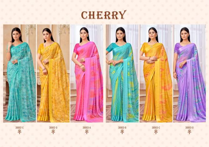 Cherry 42 By Ruchi Chiffon Daily Wear Sarees Suppliers In India